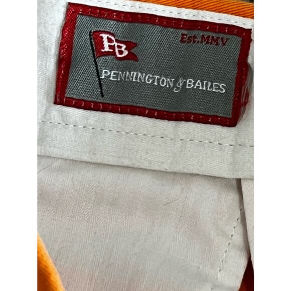 Pennington & Bailes Orange Stadium Pants Khakis Flat Front Men's 36 x 28 - Picture 8 of 9
